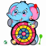 Elephant Sticky Ball Dart Board Toy